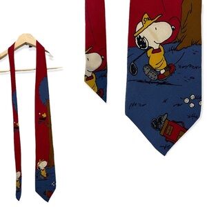Peanuts Golf Silk Tie Vintage Snoopy Mens